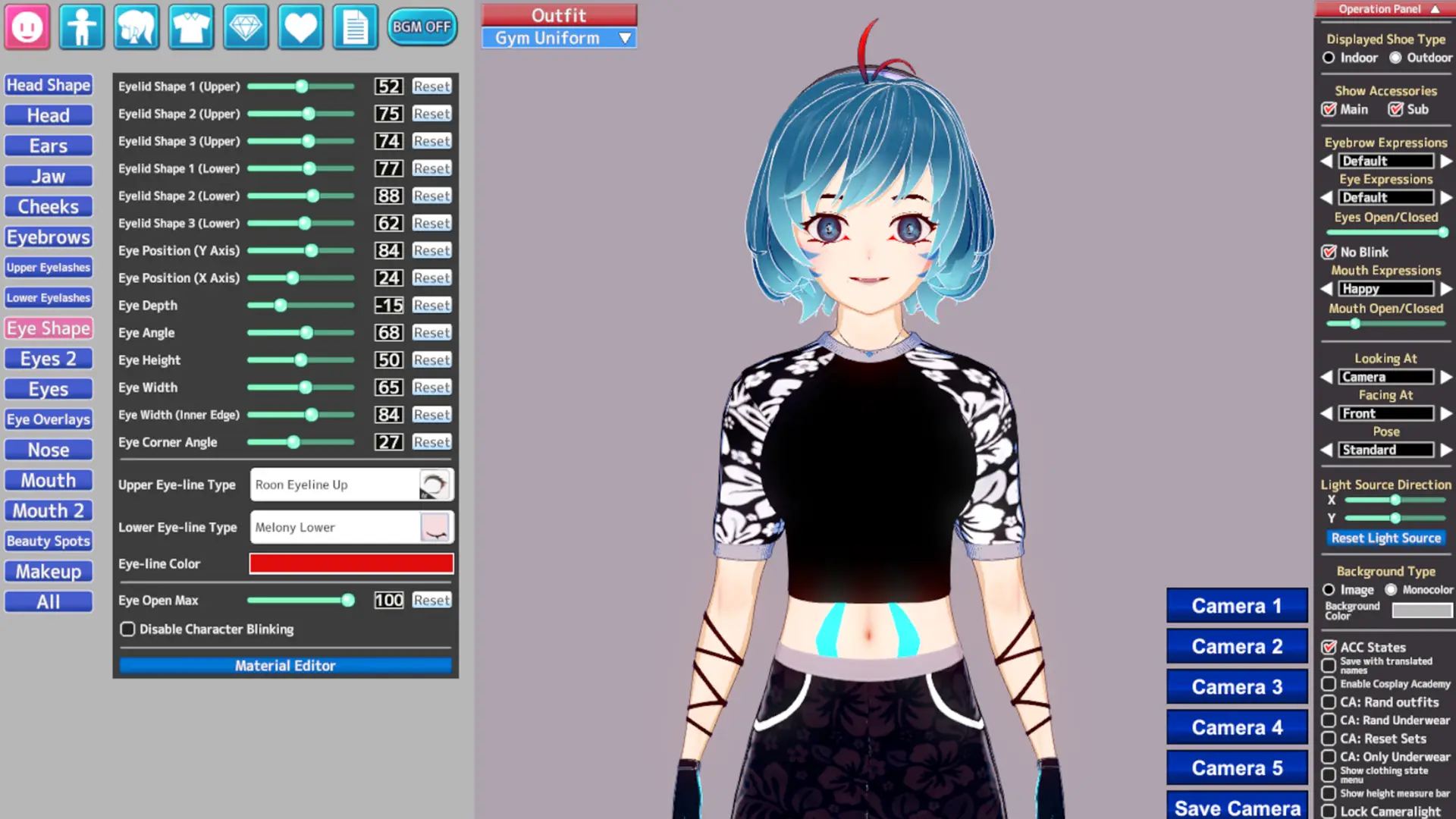 construction de blue girl dans koikatsu 2