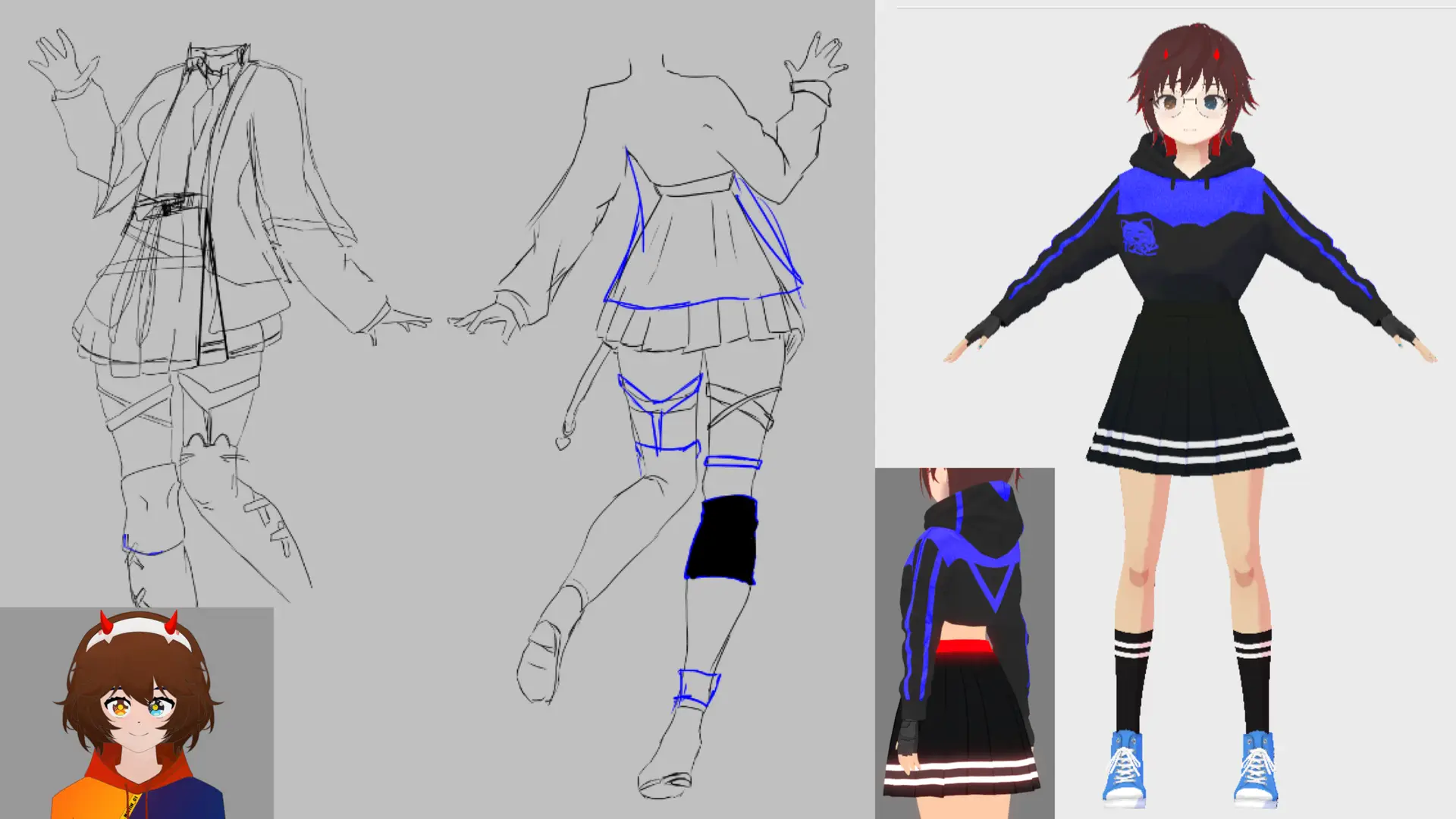 recherches graphique, model vtuber