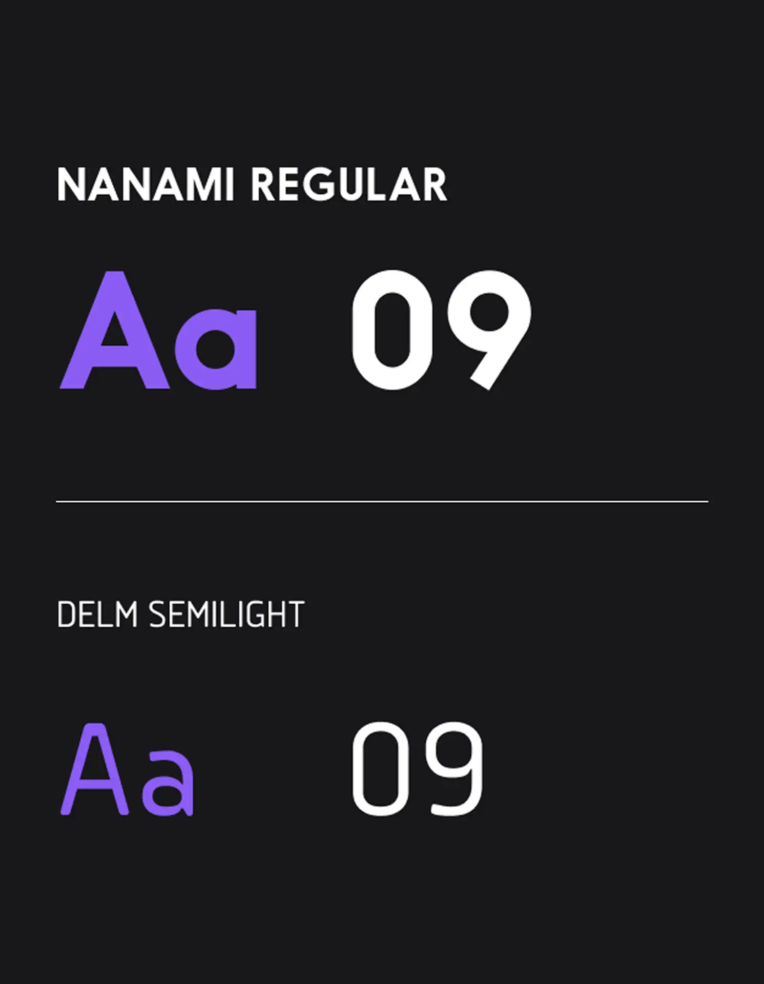 Nanami regular et Delm semi light