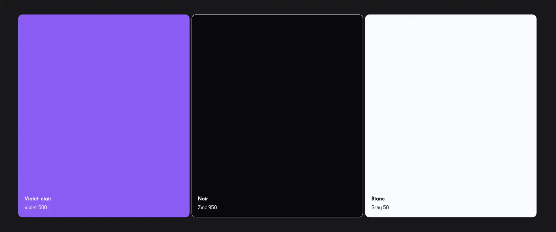 Violet clair, noir et blanc