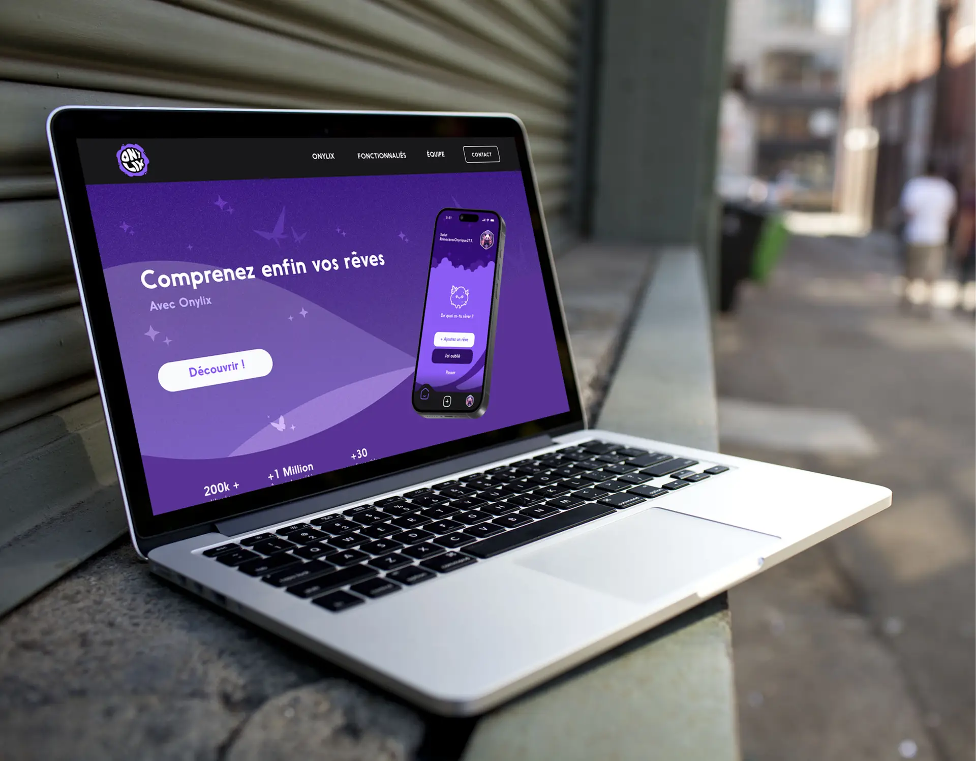 page vitrine d'onylix